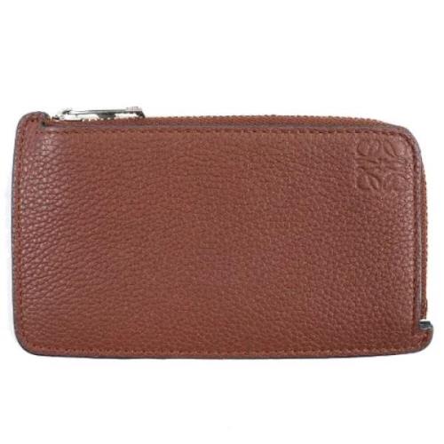 Pre-owned Leather wallets Loewe Pre-owned , Brown , Dames