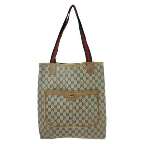 Pre-owned Canvas gucci-bags Gucci Vintage , Beige , Dames