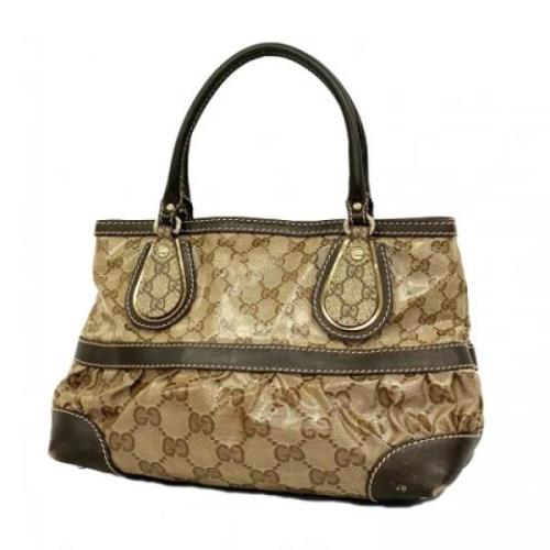 Pre-owned Canvas gucci-bags Gucci Vintage , Beige , Dames