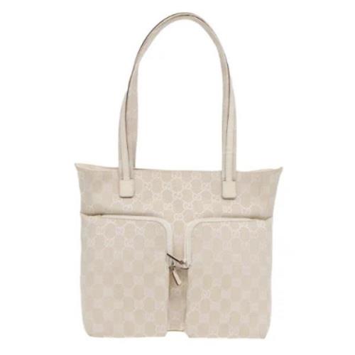 Pre-owned Canvas shoulder-bags Gucci Vintage , Beige , Dames