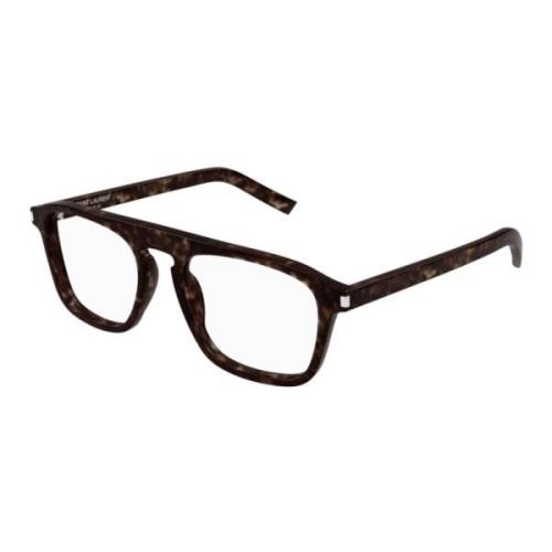 Stijlvol Zwart Leren Schoudertas Saint Laurent , Brown , Unisex