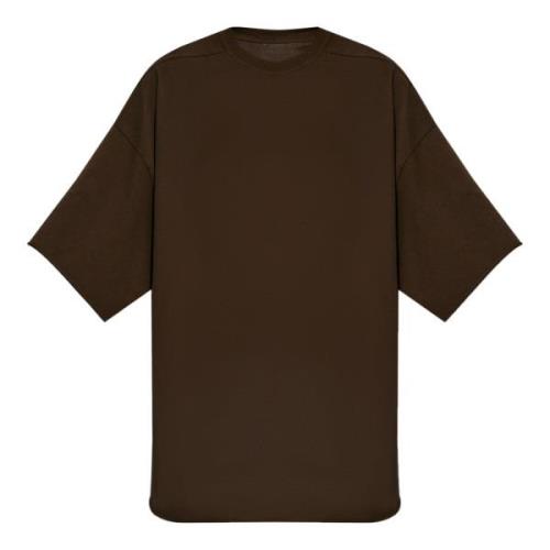 Grijze T-shirts en Polos Ruwe Snit Rick Owens , Brown , Heren