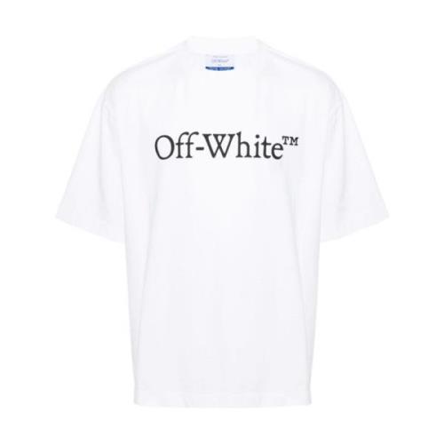 Jersey Texture Logo Print T-shirts en Polos Off White , White , Heren