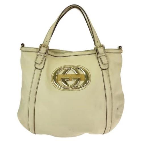 Pre-owned Leather gucci-bags Gucci Vintage , Beige , Dames