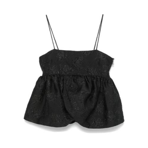 Zwarte Gedrapeerde Bustier Stijl Jurk Rotate Birger Christensen , Blac...