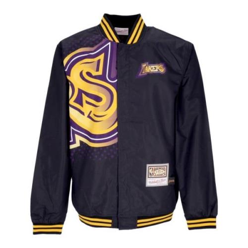 NBA Big Face Bomber Jacket Loslak Mitchell & Ness , Purple , Heren