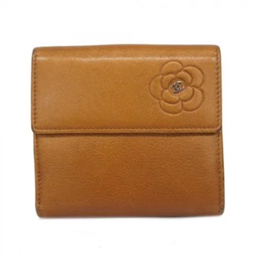 Pre-owned Leather wallets Chanel Vintage , Brown , Dames