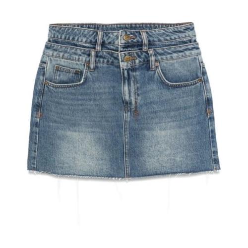 Denim Rok Indigo Blauw Ksubi , Blue , Dames