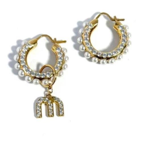 Pre-owned Fabric earrings Miu Miu Pre-owned , Yellow , Dames