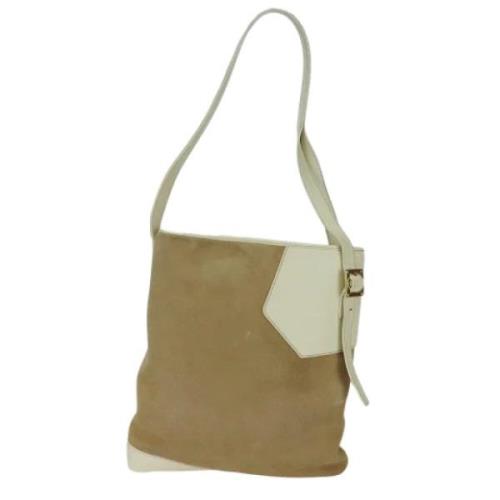 Pre-owned Leather shoulder-bags Loewe Pre-owned , Beige , Dames