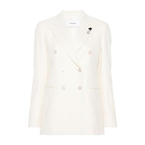 Crème Jas voor Stijlvolle Look Lardini , Beige , Dames