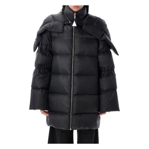 Zwarte Hooded Cyclopic Jas Buitenkleding Moncler , Black , Dames