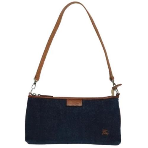 Pre-owned Canvas shoulder-bags Burberry Vintage , Blue , Dames