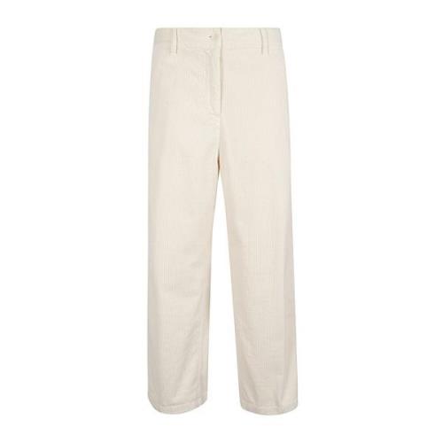 Witte broek met wijde pijpen en rits Aspesi , White , Heren