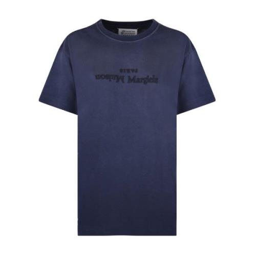 Blauw T-shirt met unieke stijl Maison Margiela , Blue , Heren