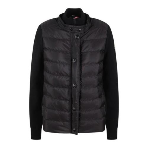 Gewatteerde Vest met Hoge Kraag Moncler , Black , Dames