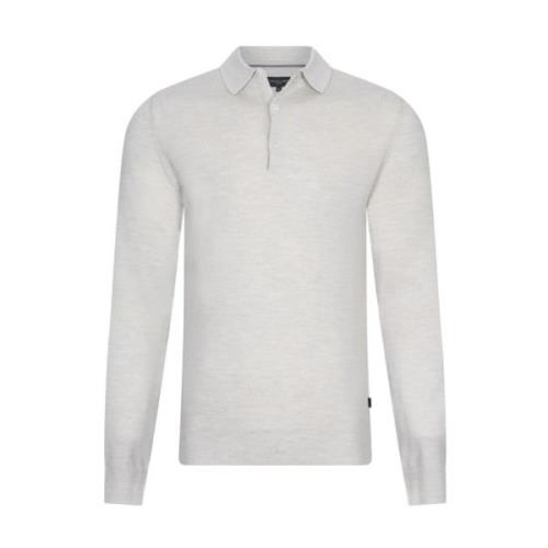 Merino Polo LS Creme Cavallaro , Beige , Heren