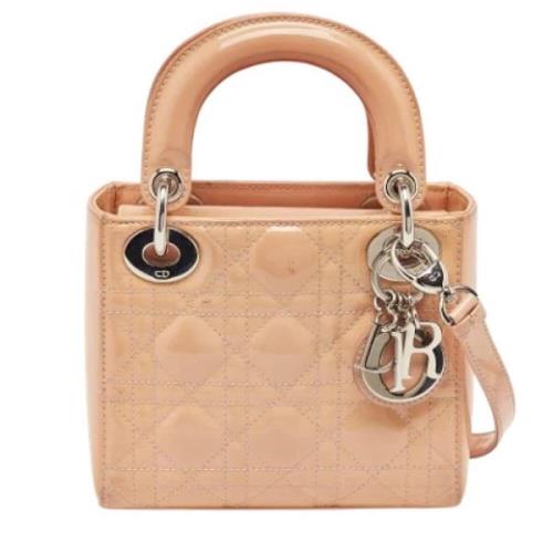 Pre-owned Leather dior-bags Dior Vintage , Beige , Dames