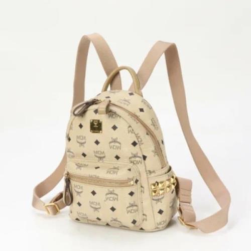 Pre-owned Fabric backpacks MCM Pre-owned , Beige , Unisex