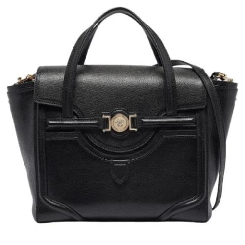 Pre-owned Leather totes Versace Pre-owned , Black , Dames