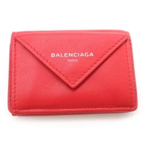 Pre-owned Leather wallets Balenciaga Vintage , Red , Dames