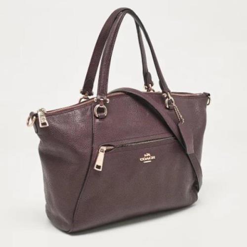 Pre-owned Leather totes Coach Pre-owned , Purple , Dames