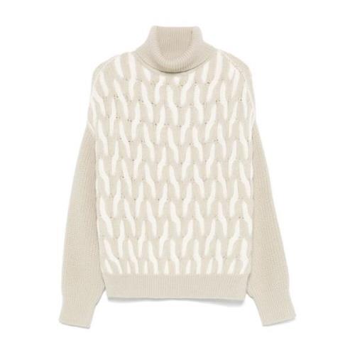 Kabelgebreide Coltrui Sweater Boss Black , Beige , Dames