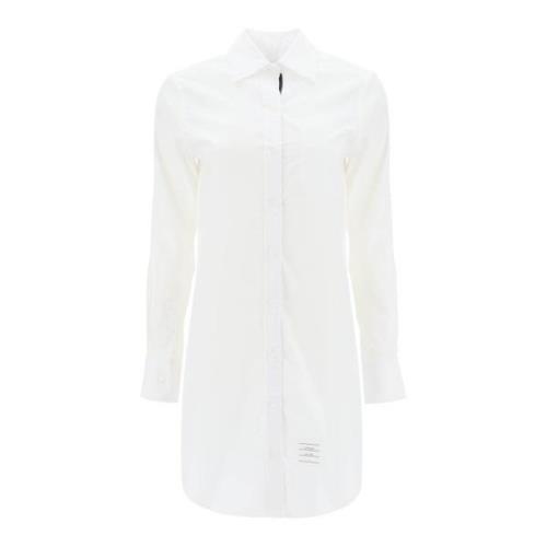 Korte knoop-down overhemdjurk Thom Browne , White , Dames