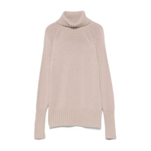 Merino Wolfdonkergrijze Trui Drumohr , Beige , Dames