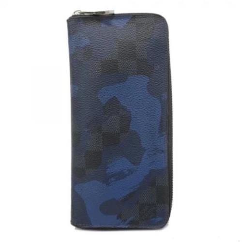 Pre-owned Fabric wallets Louis Vuitton Vintage , Blue , Heren