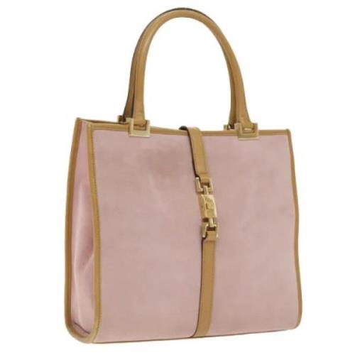 Pre-owned Suede handbags Gucci Vintage , Pink , Dames