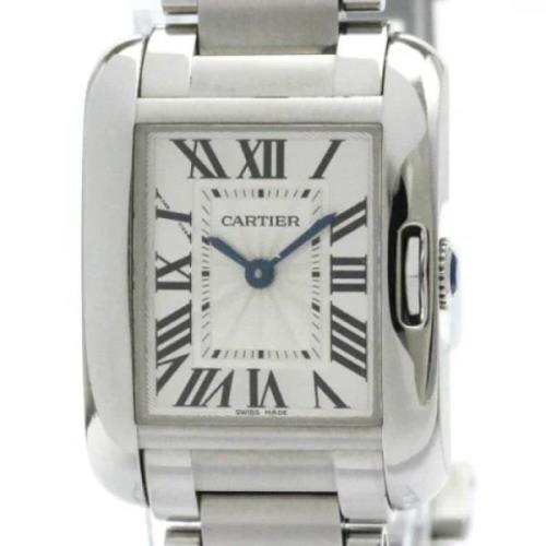 Pre-owned Glass watches Cartier Vintage , Gray , Dames