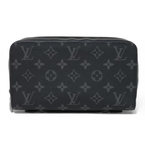 Pre-owned Canvas wallets Louis Vuitton Vintage , Black , Heren