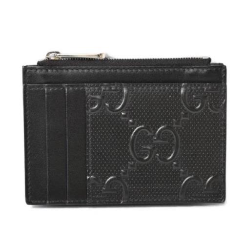 Pre-owned Leather wallets Gucci Vintage , Black , Dames