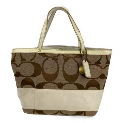 Pre-owned Leather shoulder-bags Coach Pre-owned , Beige , Dames