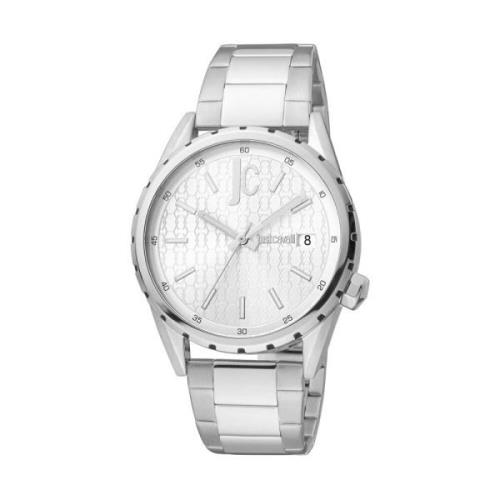 Zilveren Herenhorloge Klassiek Elegant Just Cavalli , Gray , Heren