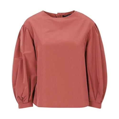 Pofmouw katoenmix overhemd Max Mara Weekend , Red , Dames