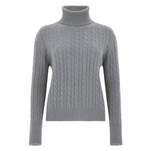 Grijze Cashmere Coltrui Trui Tabaroni Cashmere , Gray , Dames