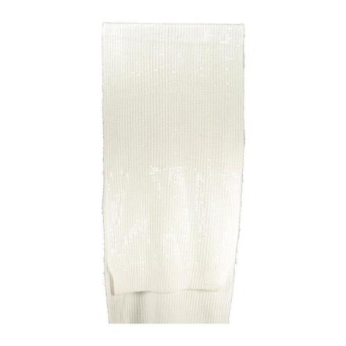 Wit Paillet Logo Sjaal Guess , White , Dames