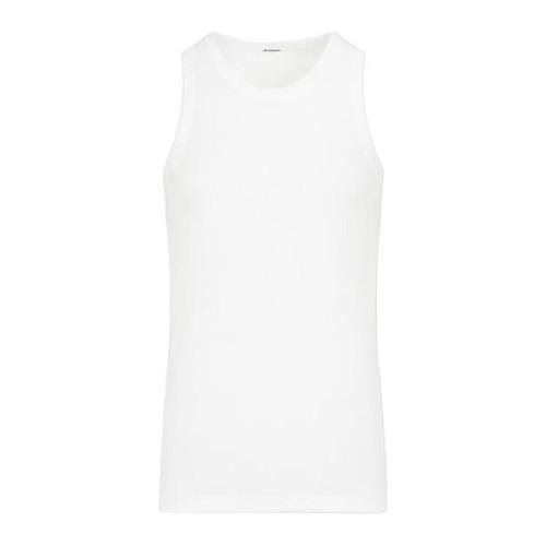 Mouwloze katoenen top Jil Sander , White , Heren