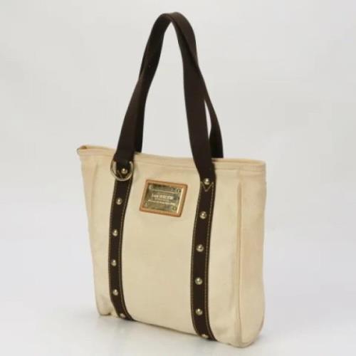 Pre-owned Canvas louis-vuitton-bags Louis Vuitton Vintage , Beige , Da...