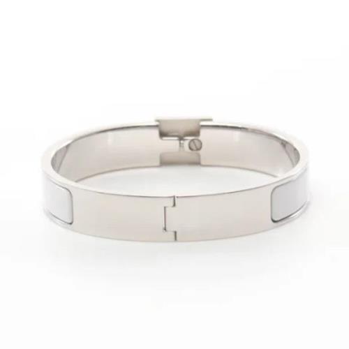 Pre-owned Metal bracelets Hermès Vintage , Gray , Dames