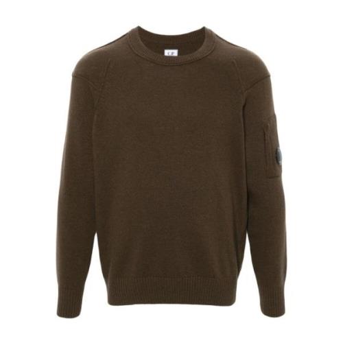 Luxe Crew Neck Gebreide kleding C.p. Company , Brown , Heren