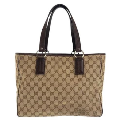 Pre-owned Canvas totes Gucci Vintage , Brown , Dames