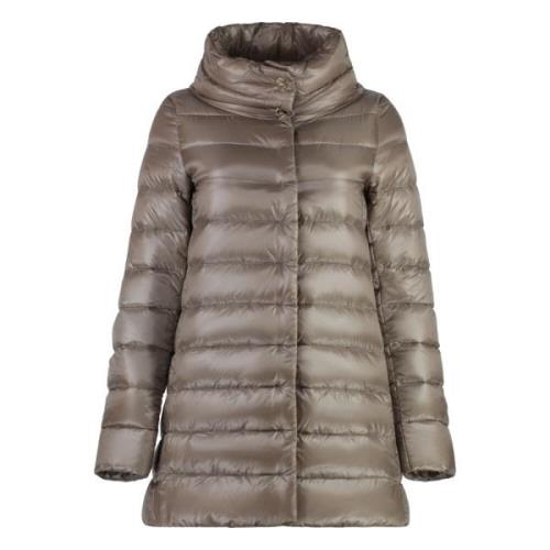 Ultralichte donsjas met opstaande kraag Herno , Beige , Dames