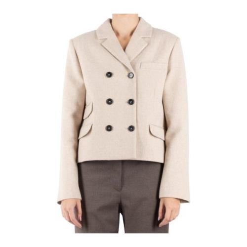 Beige Wollen Blend Jas The Garment , Beige , Dames