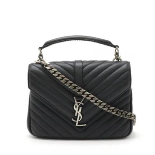 Pre-owned Leather handbags Yves Saint Laurent Vintage , Black , Dames