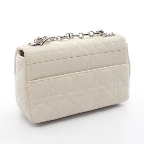 Pre-owned Leather dior-bags Dior Vintage , White , Dames