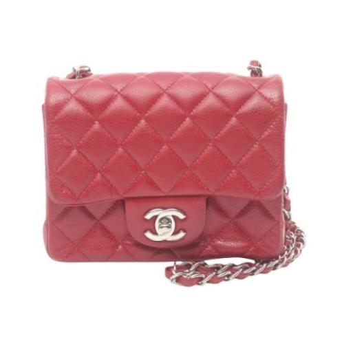 Pre-owned Leather chanel-bags Chanel Vintage , Red , Dames