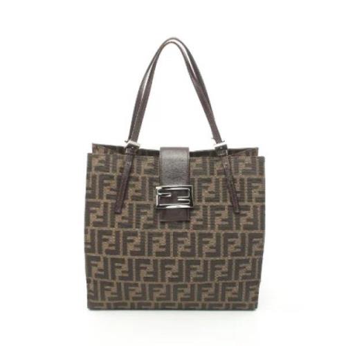 Pre-owned Canvas shoulder-bags Fendi Vintage , Brown , Dames